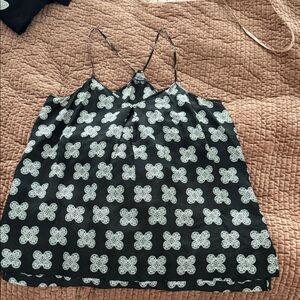 Madewell Black and White Floral Camisole